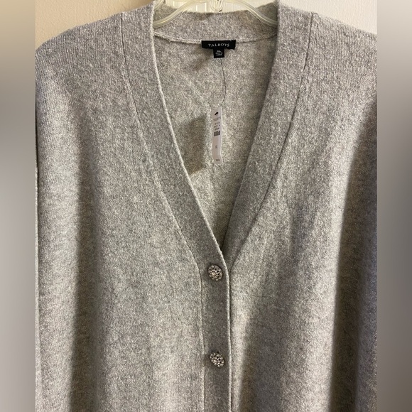 Talbots Gray Women's Cardigan Sweater - Picture 4 of 11